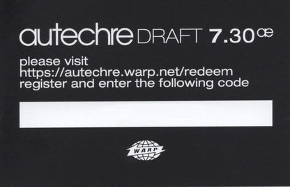 Autechre - Draft 7.30 | Mint (M) Mint (M) - EXPERIMENTAL *SEALED*