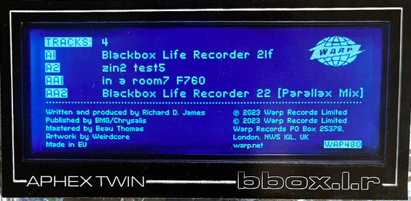 Aphex Twin Blackbox Life Recorder 21f / In A Room7 F760 12" Mint (M) Mint (M)