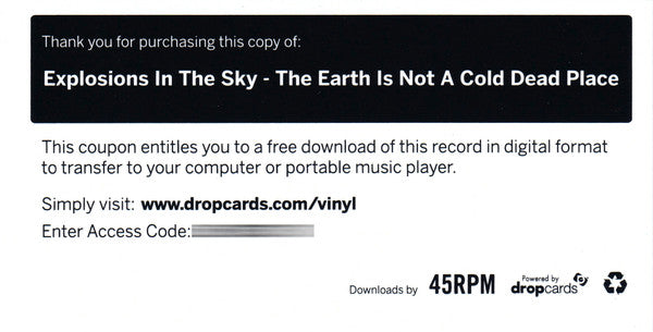 The Earth Is Not A Cold Dead Place | Mint (M) Mint (M) - POST ROCK