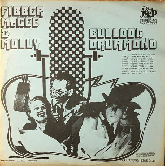 Fibber McGee & Molly, Bulldog Drummond Fibber McGee & Molly / Bulldog Drummond JEEP Records (3) LP, Mono Near Mint (NM or M-) Very Good Plus (VG+)