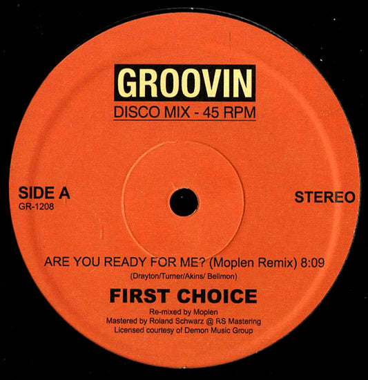 First Choice Are You Ready For Me? Groovin Recordings 12" Mint (M) Generic