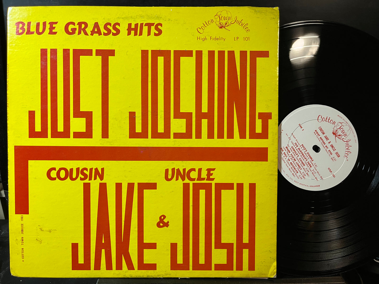 Cousin Jake & Uncle Josh - Just Joshing (VINYL LP COTTON TOWN JUBILEE LP 101 1963) | USED Near Mint- (NM-) Very Good Plus (VG+) - FOLK/BLUEGRASS / USED *NEAR MINT-*