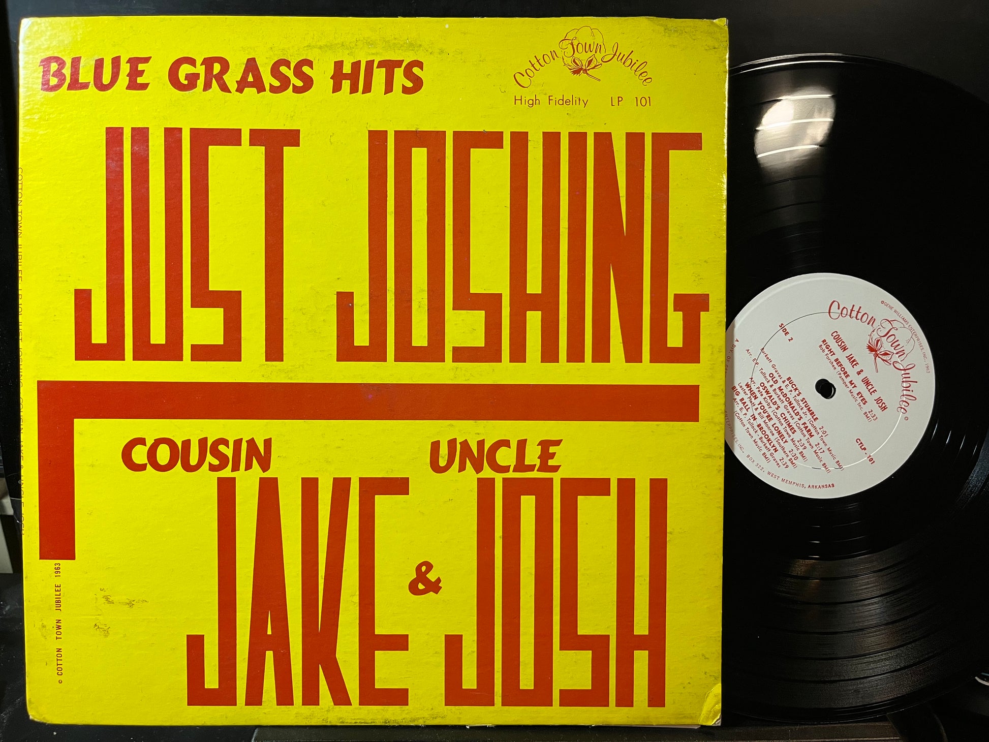 Cousin Jake & Uncle Josh - Just Joshing (VINYL LP COTTON TOWN JUBILEE LP 101 1963) | USED Near Mint- (NM-) Very Good Plus (VG+) - FOLK/BLUEGRASS / USED *NEAR MINT-*
