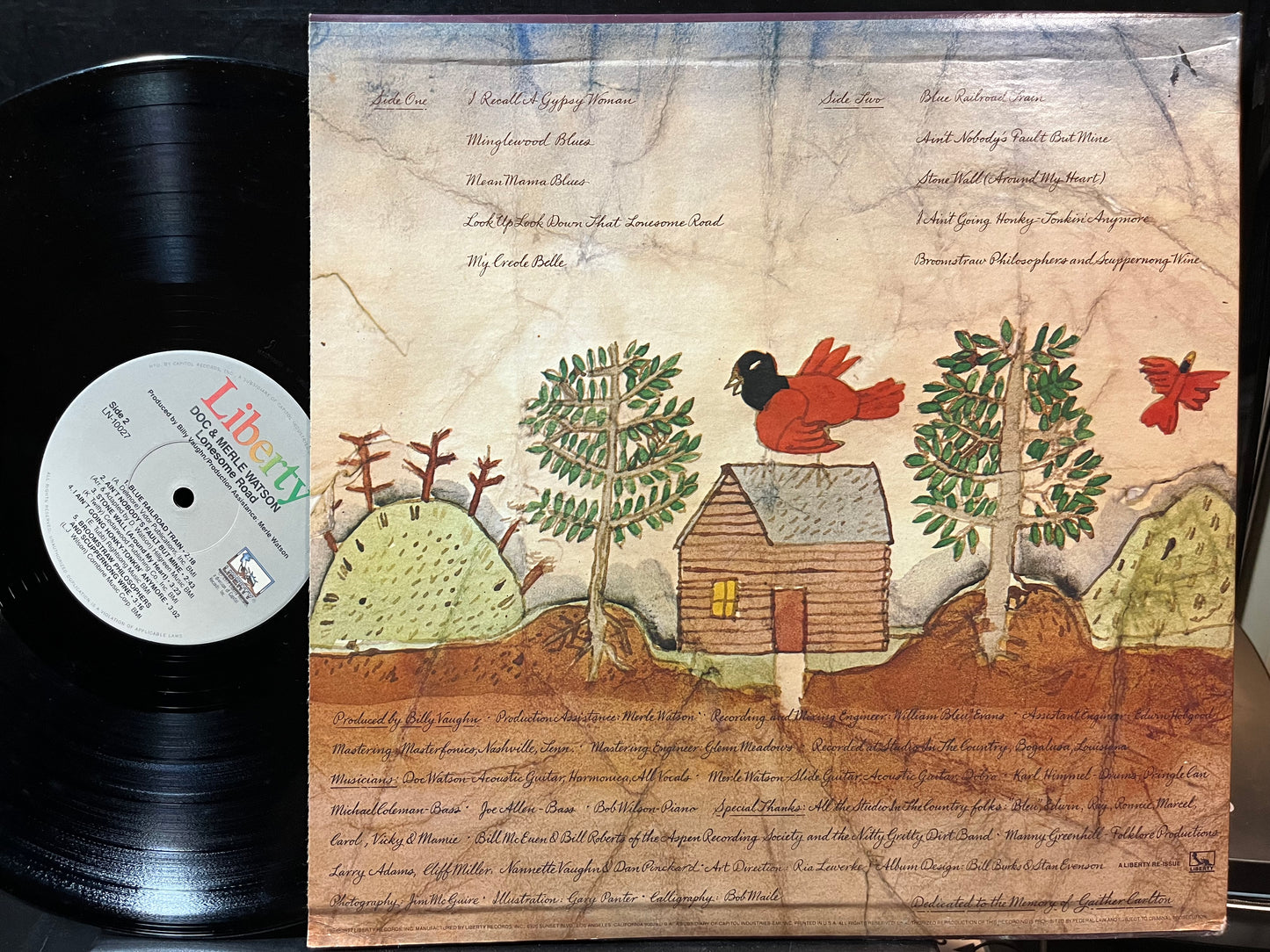 Doc & Merle Watson - Lonesome Road (VINYL LP LIBERTY LN-10027) | Near Mint- (NM-) Excellent (EX) - FOLK/BLUEGRASS / USED *NEAR MINT-*