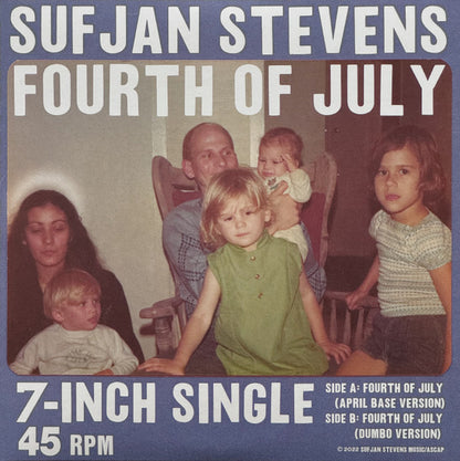Sufjan Stevens - Fourth Of July (TRANSPARENT RED 7" VINYL) | Mint (M) Mint (M) - FOLK *NEW/COLOR/7"*