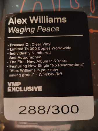 Alex Williams (12) - Waging Peace *SIGNED* | Mint (M) Mint (M) - FOLK *NEW/COLOR/VMP*