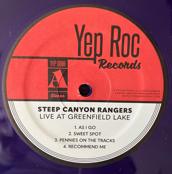 Steep Canyon Rangers - Live At Greenfield Lake (PURPLE + YELLOW VINYL) | Mint (M) Mint (M) - FOLK *NEW/COLOR*