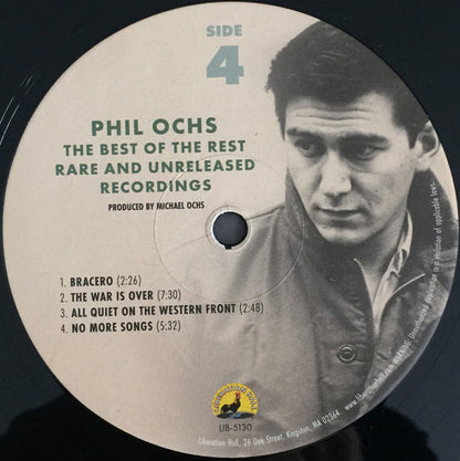 Phil Ochs - The Best Of The Rest: Rare And Unreleased Recordings (VINYL 2xLP LIBERATION HALL LIB-5130 2023) | Mint (M) Near Mint (NM) - FOLK / NEW *SEALED*
