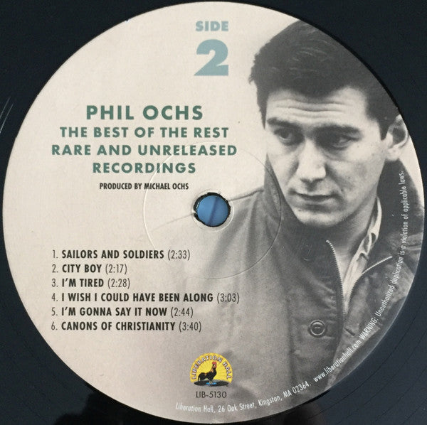 Phil Ochs - The Best Of The Rest: Rare And Unreleased Recordings (VINYL 2xLP LIBERATION HALL LIB-5130 2023) | Mint (M) Near Mint (NM) - FOLK / NEW *SEALED*