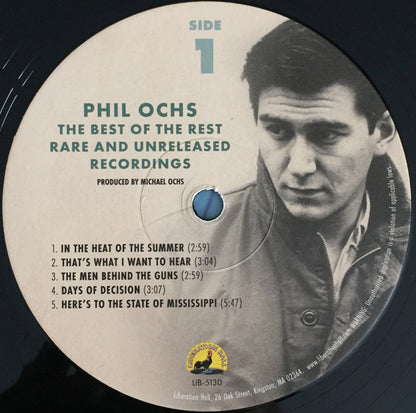 Phil Ochs - The Best Of The Rest: Rare And Unreleased Recordings (VINYL 2xLP LIBERATION HALL LIB-5130 2023) | Mint (M) Near Mint (NM) - FOLK / NEW *SEALED*