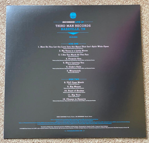 Karly Hartzman And MJ Lenderman Live At Third Man Records (VINYL) | Mint (M) Mint (M) - FOLK *NEW*