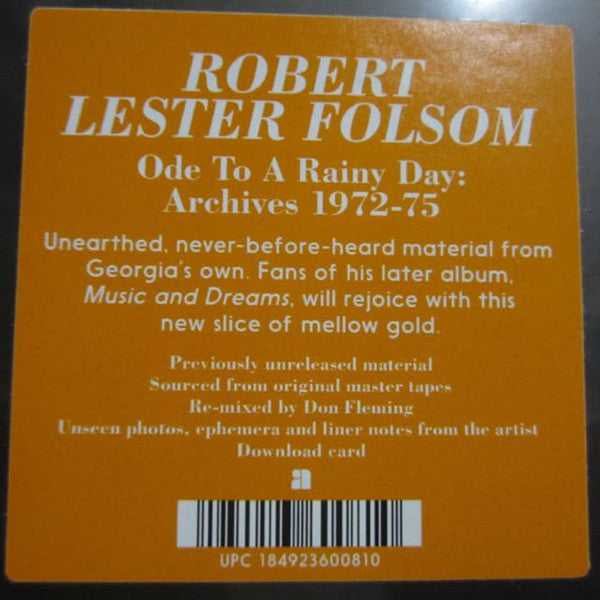Ode To A Rainy Day: Archives 1972-1975 | Mint (M) - FOLK *NEW*