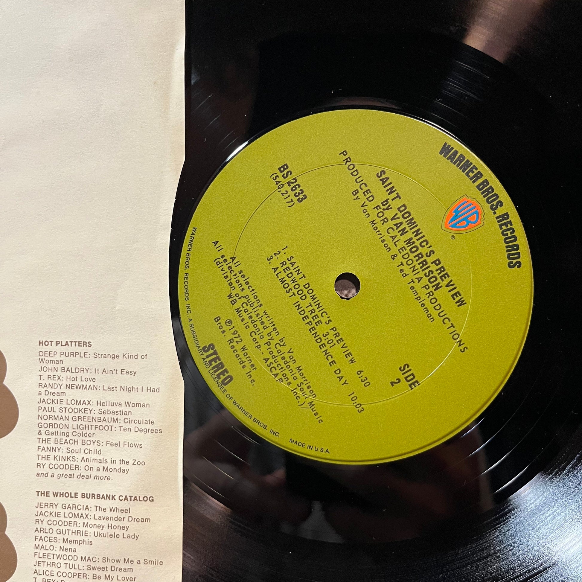 Van Morrison - Saint Dominic's Preview (VINYL LP WARNER BROS. BS 2633 1972) | Near Mint (NM or M-) Very Good (VG) - FOLK/ROCK / USED *NEAR MINT*