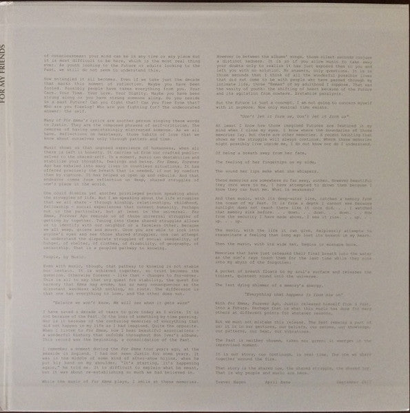 For Emma, Forever Ago (LTD EDT VINYL) | Mint (M) Mint (M) - FOLK *SEALED*