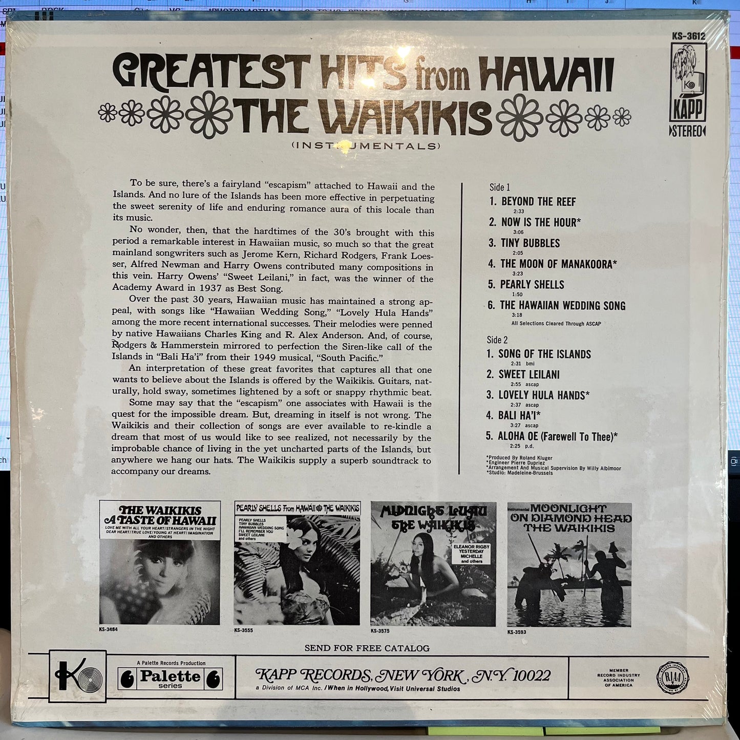 Greatest Hits From Hawaii (Instrumentals) *SEALED* | Mint (M) Mint (M)