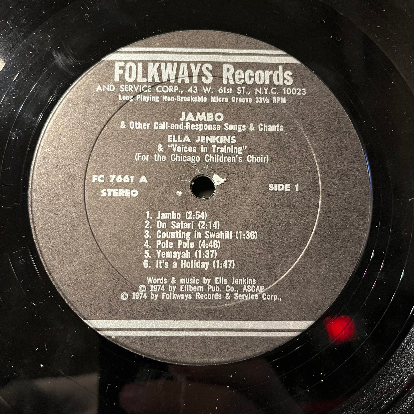 Ella Jenkins - Jambo And Other Call And Response Songs And Chants | Excellent (EX) Near Mint (NM) - FOLK / USED *EXCELLENT+*