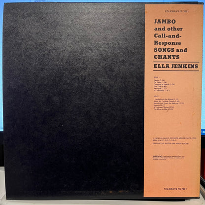 Ella Jenkins - Jambo And Other Call And Response Songs And Chants | Excellent (EX) Near Mint (NM) - FOLK / USED *EXCELLENT+*