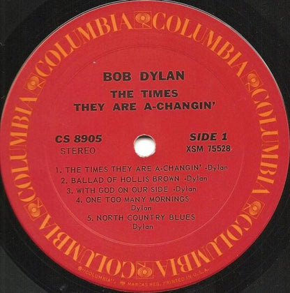 Bob Dylan - The Times They Are A-Changin' (VINYL LP) | Excellent+ (EX+) Very Good Plus (VG+) - FOLK / USED *EXCELLENT+*