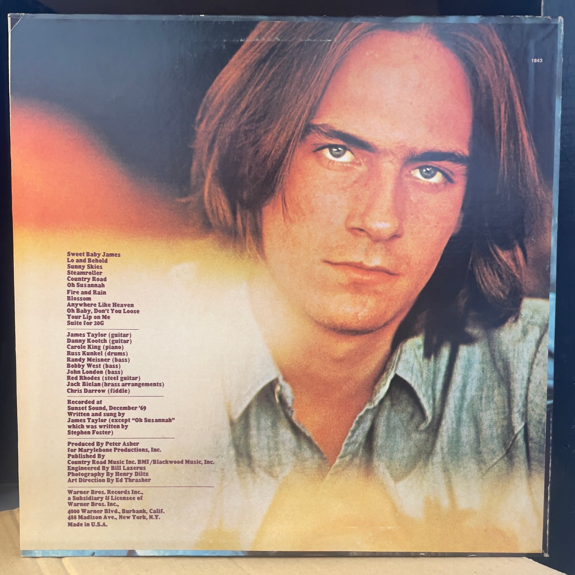 Sweet Baby James (VINYL) | Excellent+ (EX+) Excellent (EX) - FOLK / USED *EXCELLENT+*