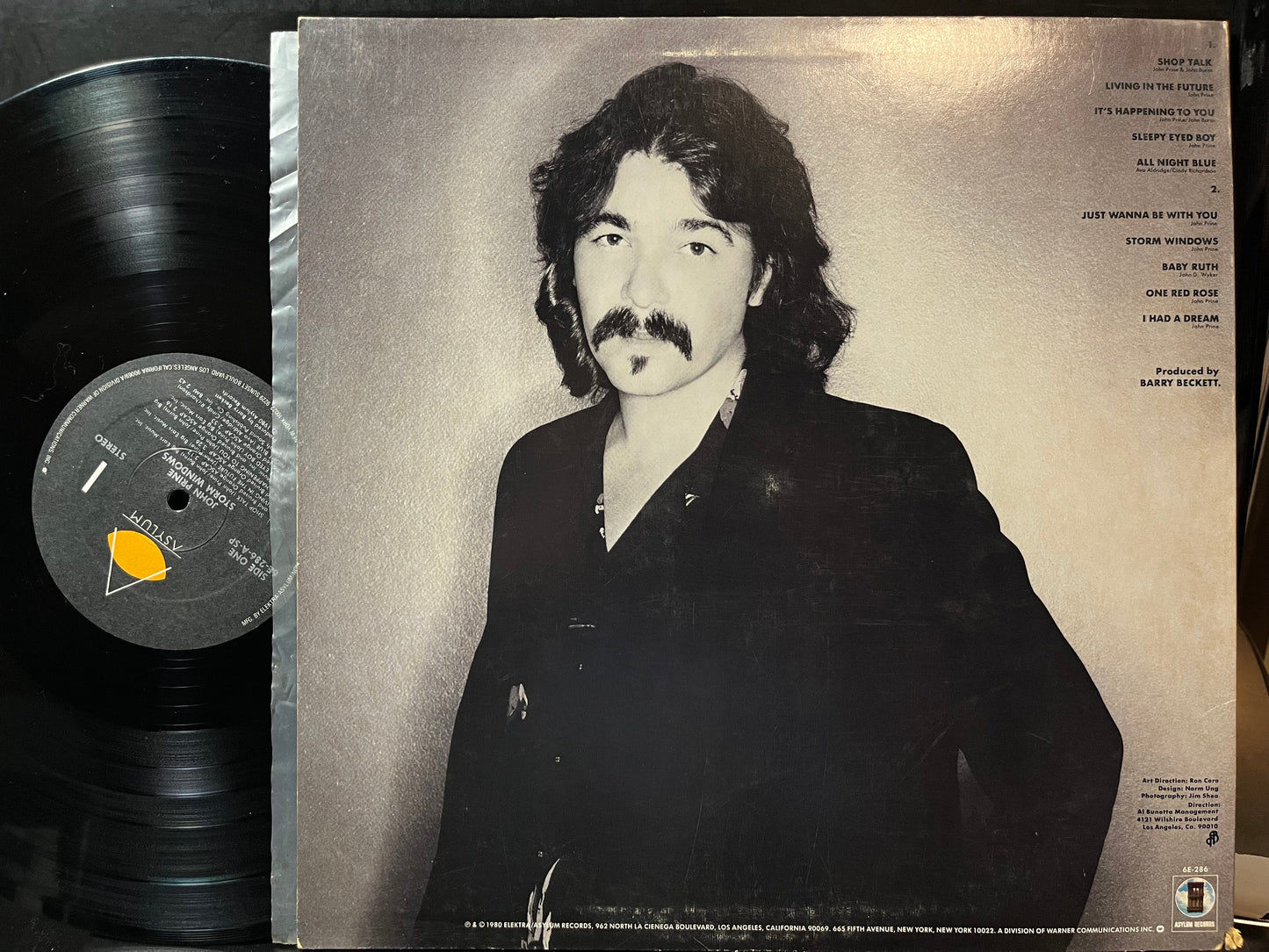 John Prine - Storm Windows (VINYL LP ASYLUM 6E-286 1980) | USED Excellent+ (EX+) Excellent (EX) - FOLK / USED *EXCELLENT+*