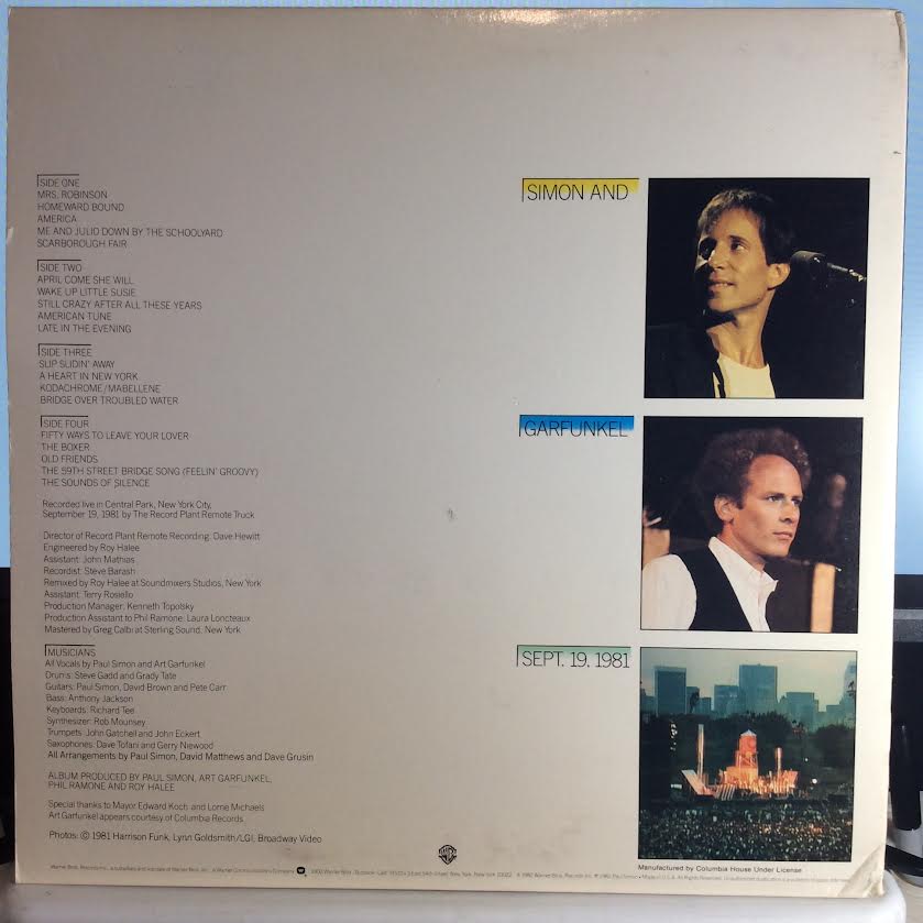 The Concert In Central Park (2xVINYL) | Excellent+ (EX+) Excellent (EX) - FOLK / USED *EXCELLENT+*