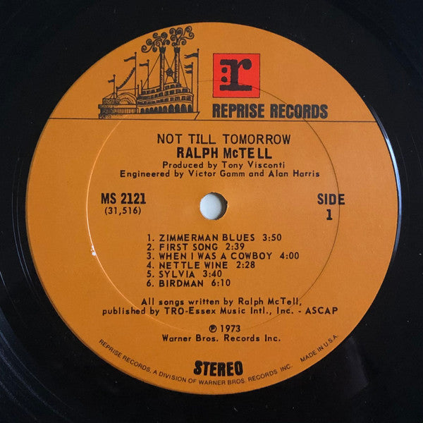 Ralph McTell - Not Till Tomorrow | Excellent (EX) Excellent (EX) - FOLK / USED *EXCELLENT+*