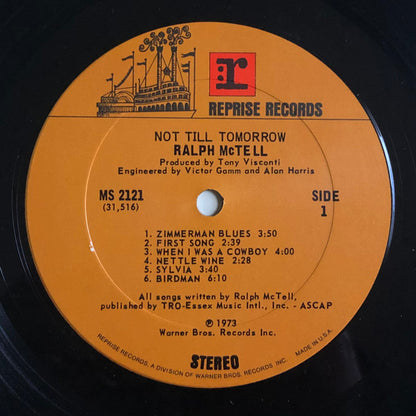 Ralph McTell - Not Till Tomorrow | Excellent (EX) Excellent (EX) - FOLK / USED *EXCELLENT+*