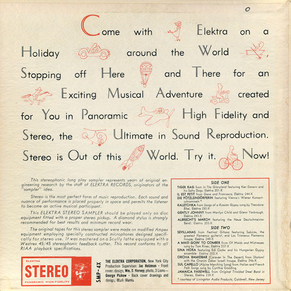 Various - Around The World In Stereo (VINYL) | Excellent+ (EX+) Excellent+ (EX+) - FOLK / USED *EXCELLENT+*