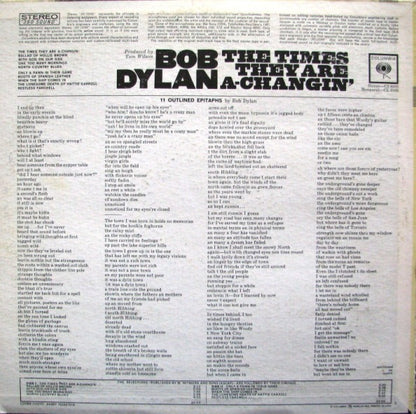 Bob Dylan - The Times They Are A-Changin' (VINYL LP) | Excellent+ (EX+) Very Good Plus (VG+) - FOLK / USED *EXCELLENT+*