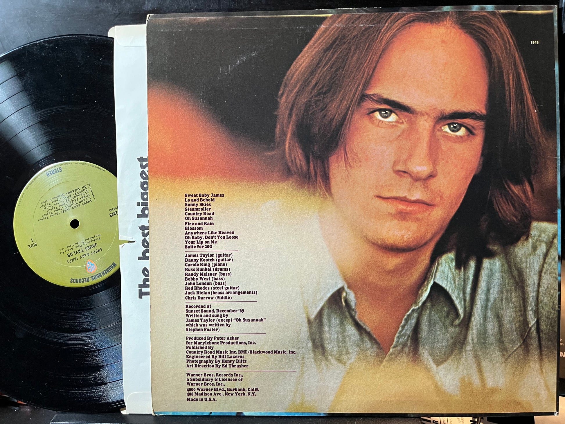 James Taylor (2) - Sweet Baby James (VINYL) | Excellent+ (EX+) Excellent+ (EX+) - FOLK / USED *EXCELLENT+*