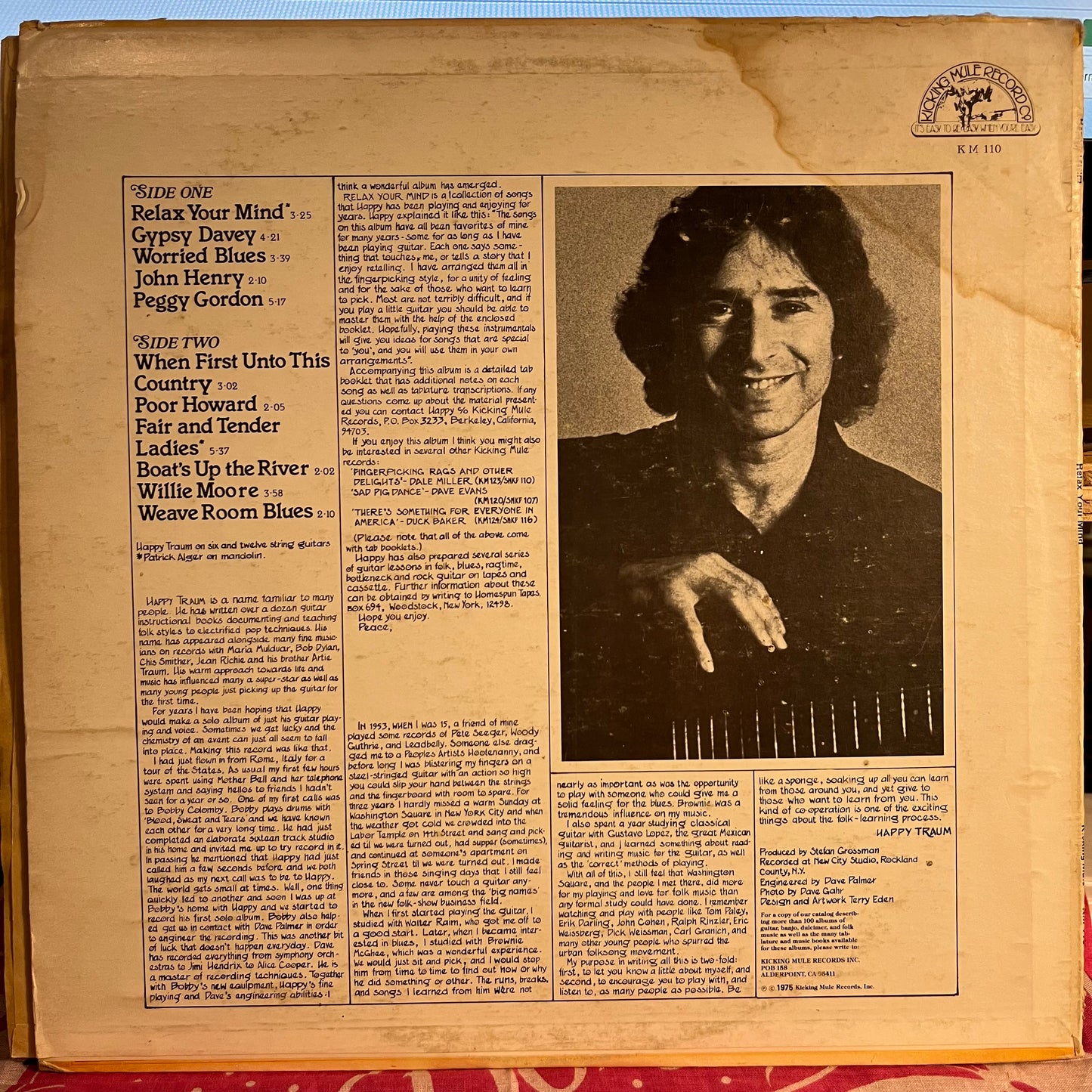 Happy Traum - Relax Your Mind | Excellent (EX) Very Good (VG) - FOLK / USED *EXCELLENT+*