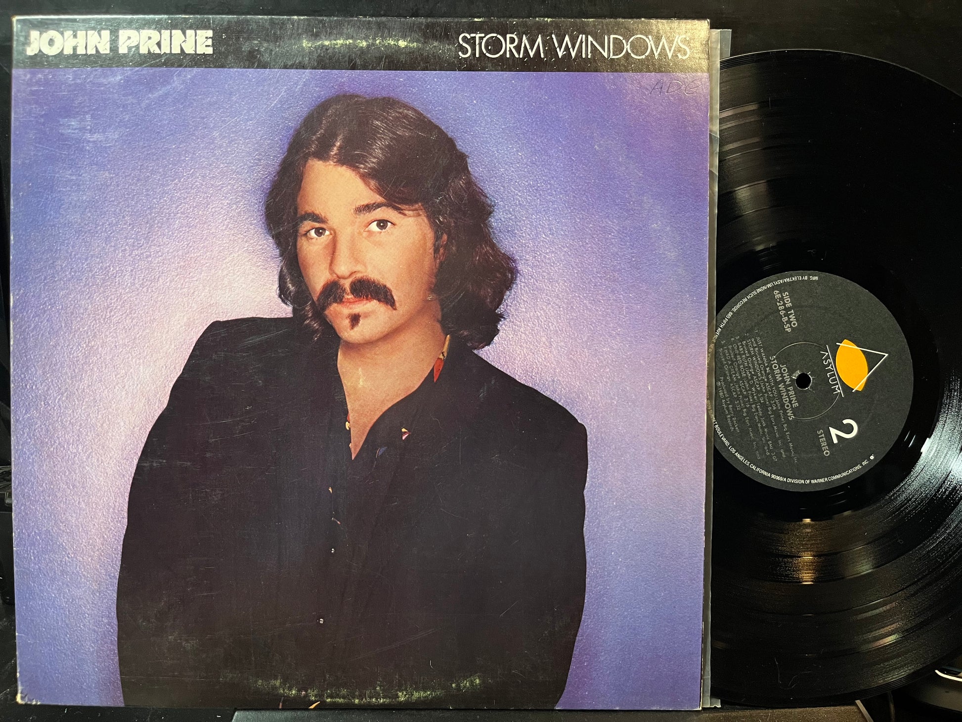 John Prine - Storm Windows (VINYL LP ASYLUM 6E-286 1980) | USED Excellent+ (EX+) Excellent (EX) - FOLK / USED *EXCELLENT+*