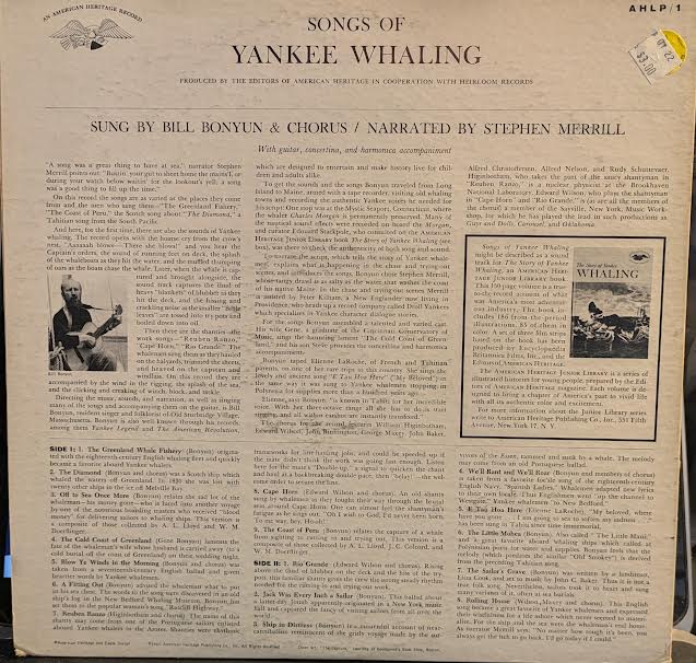 Songs Of Yankee Whaling (VINYL) | Excellent+ (EX+) Excellent (EX) - FOLK / USED *EXCELLENT+*