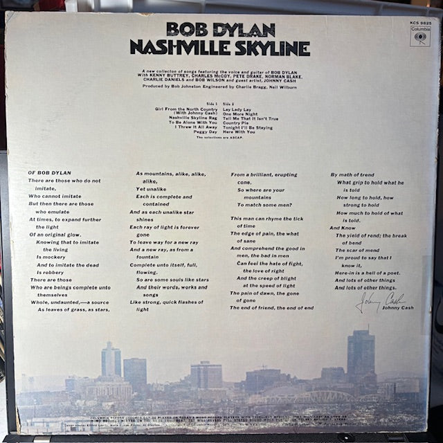 Nashville Skyline (VINYL) | Excellent (EX) Very Good Plus (VG+) - FOLK / USED *EXCELLENT*