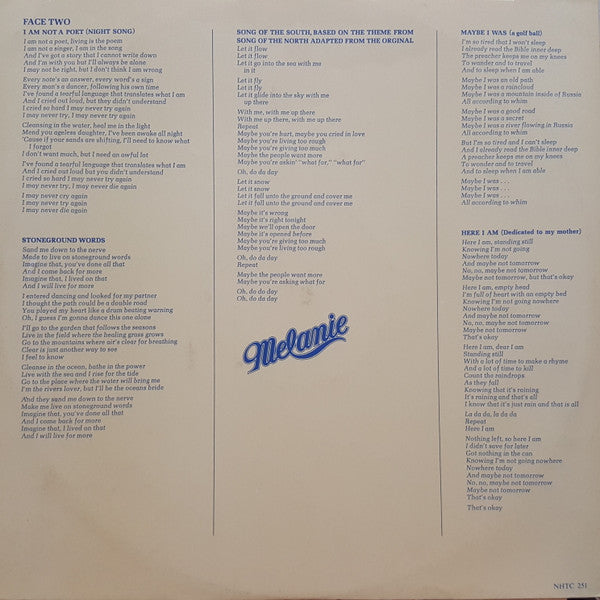 Melanie (2) - Stoneground Words *PRESSWELL* | Excellent (EX) Excellent (EX) - FOLK / USED *EXCELLENT*