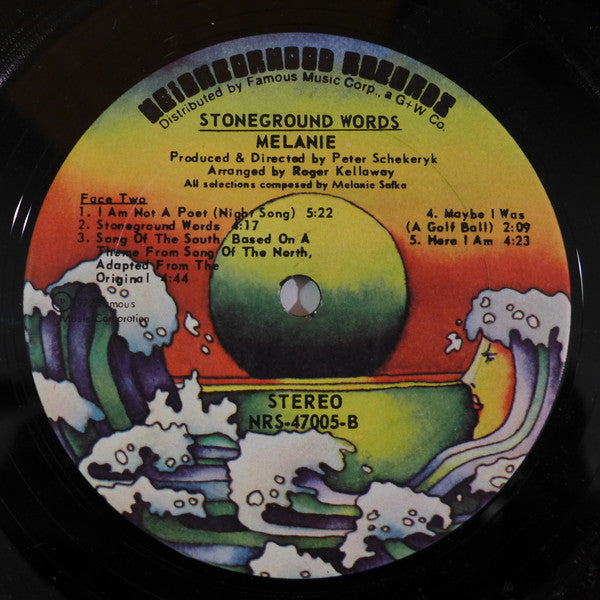 Melanie (2) - Stoneground Words *PRESSWELL* | Excellent (EX) Excellent (EX) - FOLK / USED *EXCELLENT*