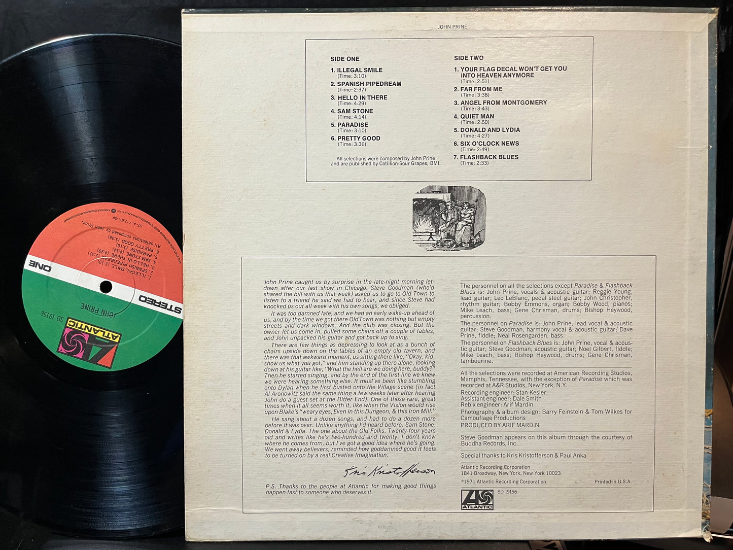 John Prine - John Prine (VINYL LP ATLANTIC SD 19156 1978) | USED Excellent (EX) Near Mint- (NM-) - FOLK / USED *EXCELLENT*