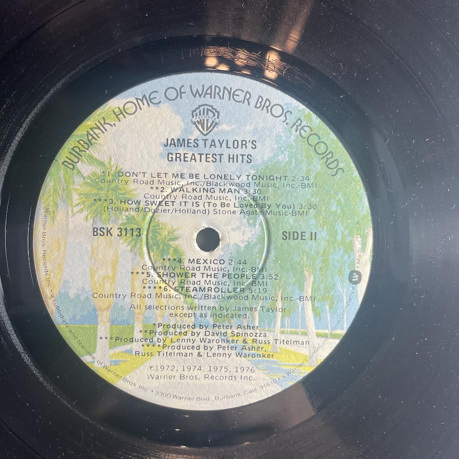 James Taylor (2) - Greatest Hits (VINYL) | Excellent+ (EX+) Excellent (EX) - FOLK / USED *EXCELLENT*