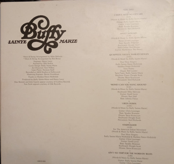 Buffy Sainte-Marie - Sweet America | Excellent (EX) Very Good Plus (VG+) - FOLK / USED *EXCELLENT*