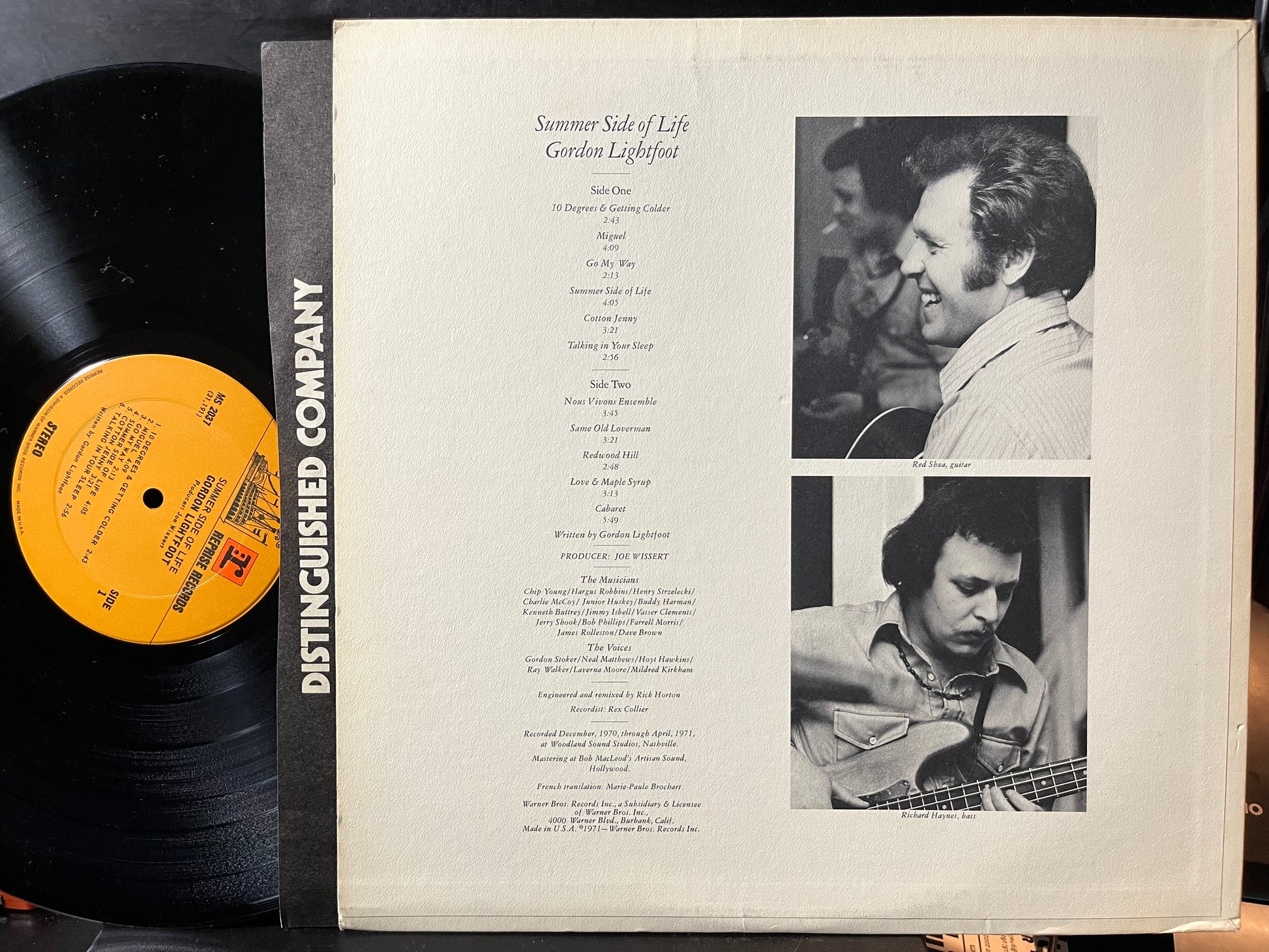 Gordon Lightfoot - Summer Side Of Life (VINYL) | Near Mint (NM or M-) Near Mint- (NM-) - FOLK / USED *NEAR MINT-*