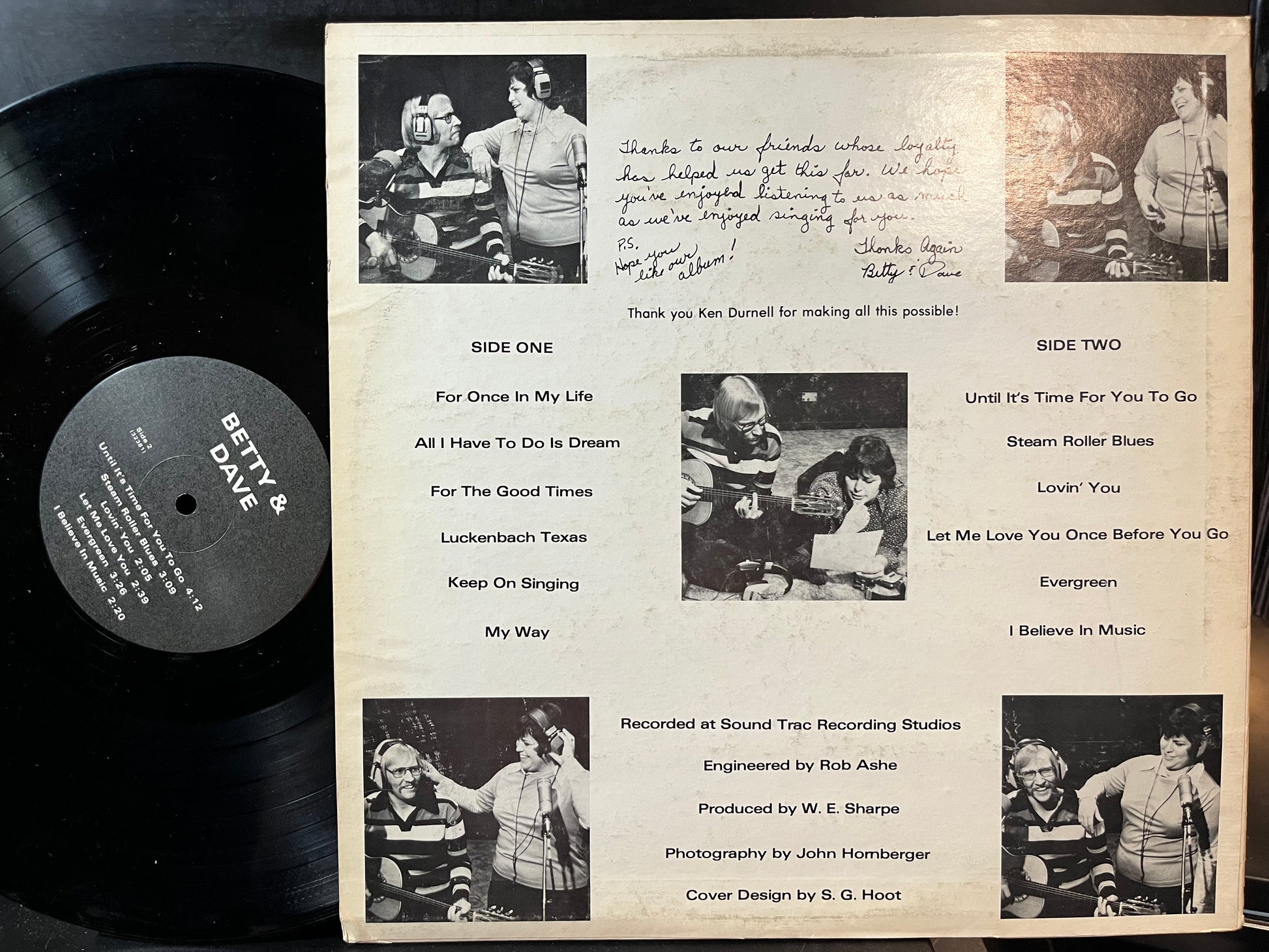 Betty & Dave - We Believe In Music! (VINYL LP NOT ON LABEL 32381) | Near Mint- (NM-) Very Good Plus Plus (VG++) - FOLK / USED *NEAR MINT-*