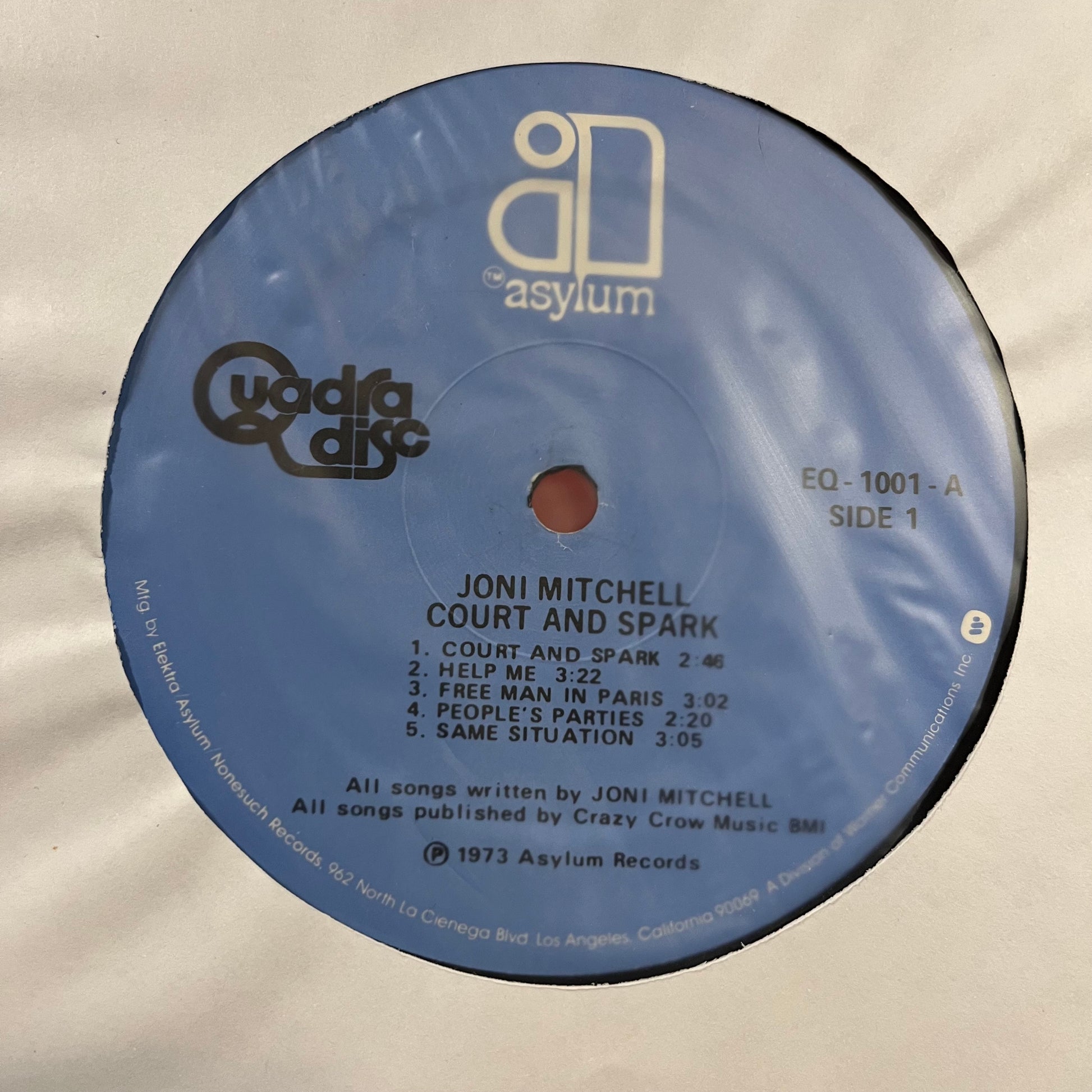 Joni Mitchell - Court And Spark *QUADRAPHONIC* | Near Mint (NM) Excellent (EX) - FOLK / USED *NEAR MINT*