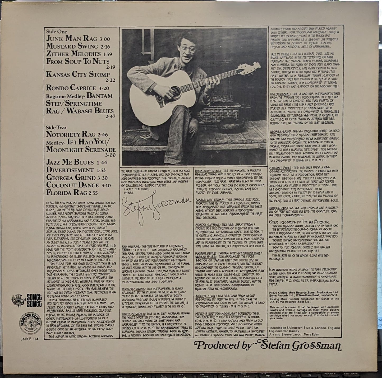 Ton Van Bergeijk - Guitar Instrumentals To Tickle Your Fingers | Near Mint (NM) Near Mint (NM) - FOLK / USED *NEAR MINT*