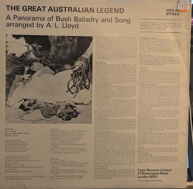 The Great Australian Legend (VINYL) [UK IMPORT] | Near Mint (NM or M-) Excellent (EX) - FOLK / USED *NEAR MINT*