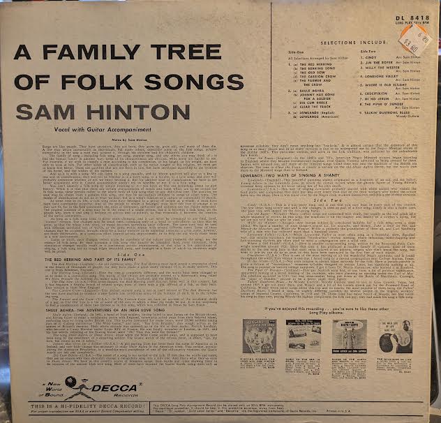 A Family Tree Of Folk Songs (VINYL) | Near Mint (NM or M-) Very Good Plus (VG+) - FOLK / USED *NEAR MINT*
