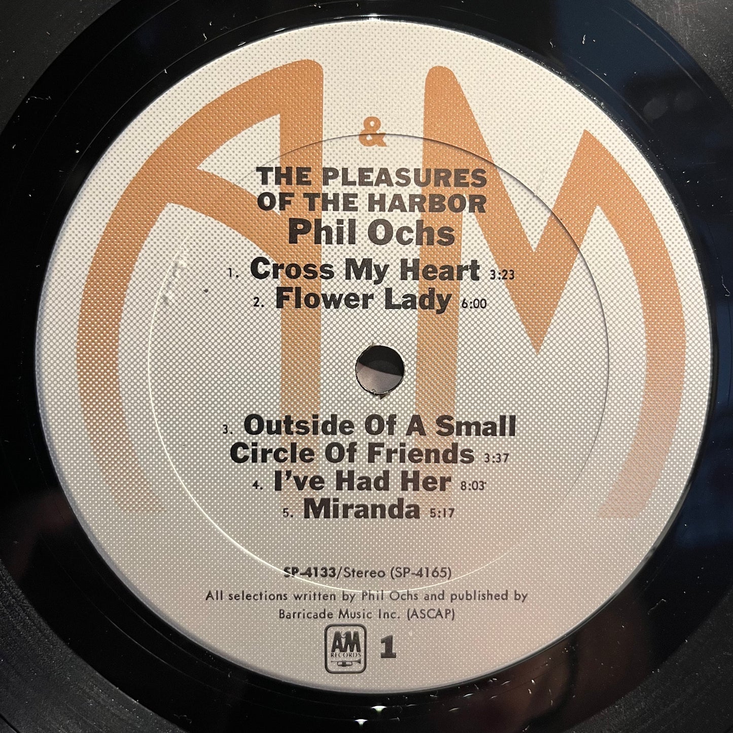 Phil Ochs Pleasures Of The Harbor *REPRESS* LP Near Mint (NM or M-) Excellent (EX)