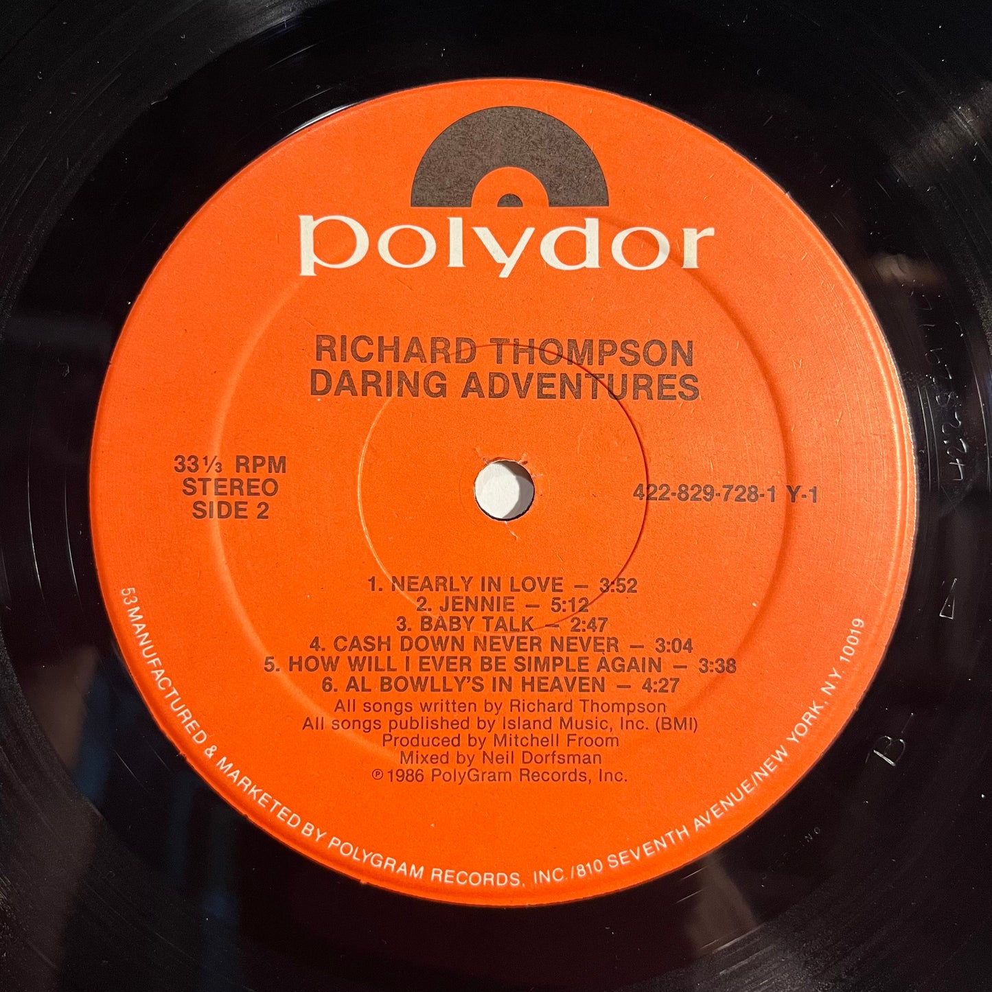 Richard Thompson - Daring Adventures *HRM* | Near Mint (NM) Excellent (EX) - FOLK / USED *NEAR MINT*