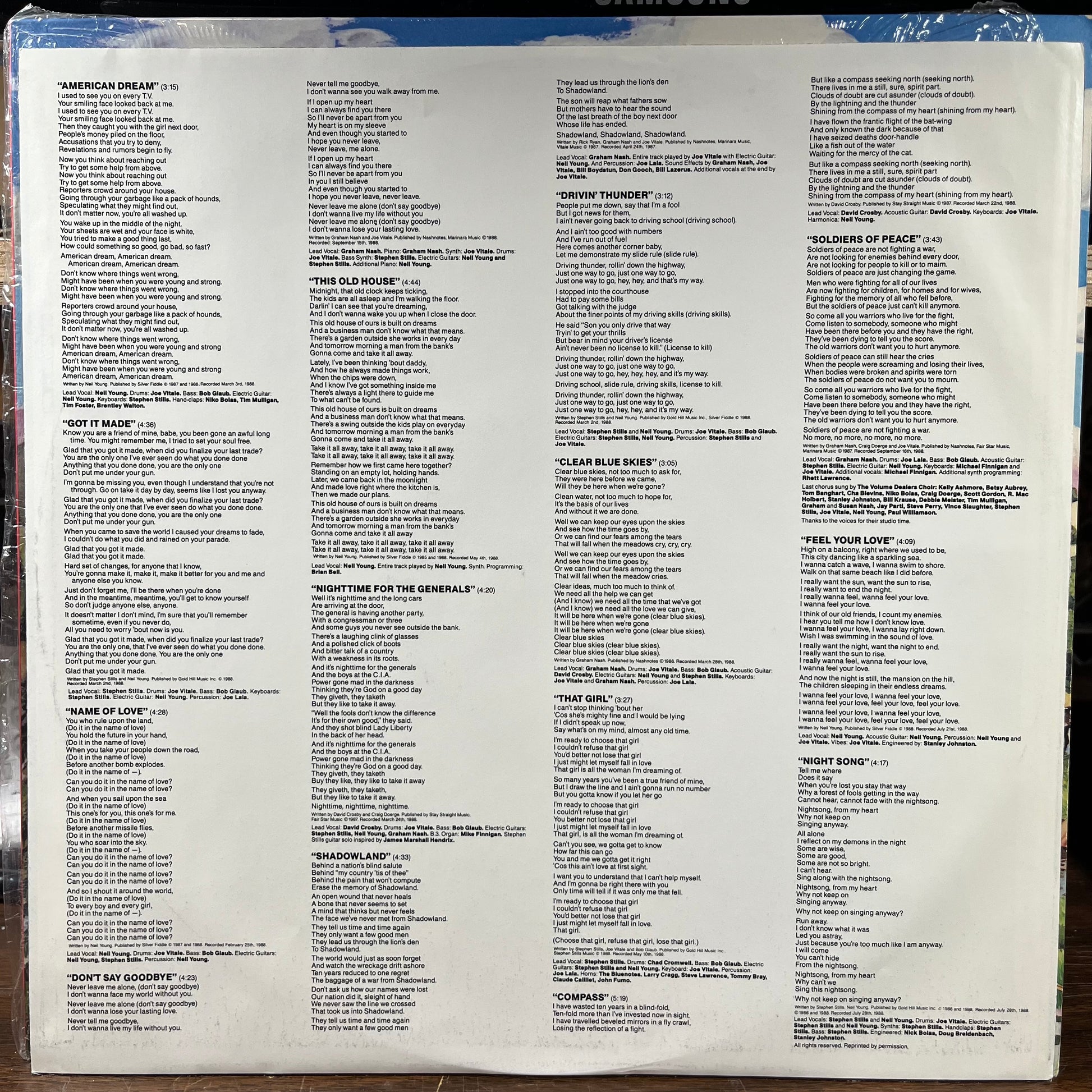 American Dream (VINYL) | Near Mint (NM) Near Mint (NM) - FOLK / USED *NEAR MINT*