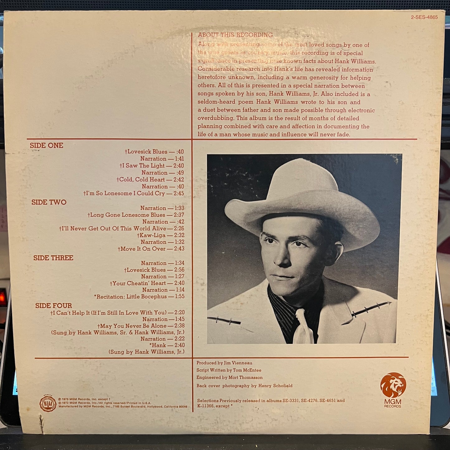 The Legend Of Hank Williams In Song And Story | Near Mint (NM) Excellent (EX)