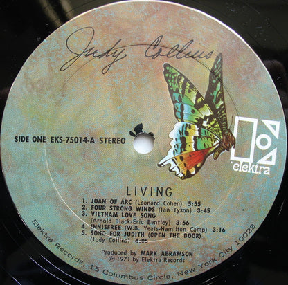 Judy Collins - Living *PITMAN* | Near Mint (NM) Near Mint (NM) - FOLK / USED *NEAR MINT*